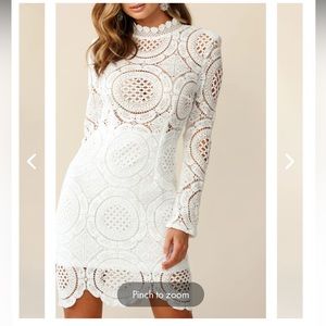 Selfie Leslie Bojana Lace Turtleneck Mini Dress NWT